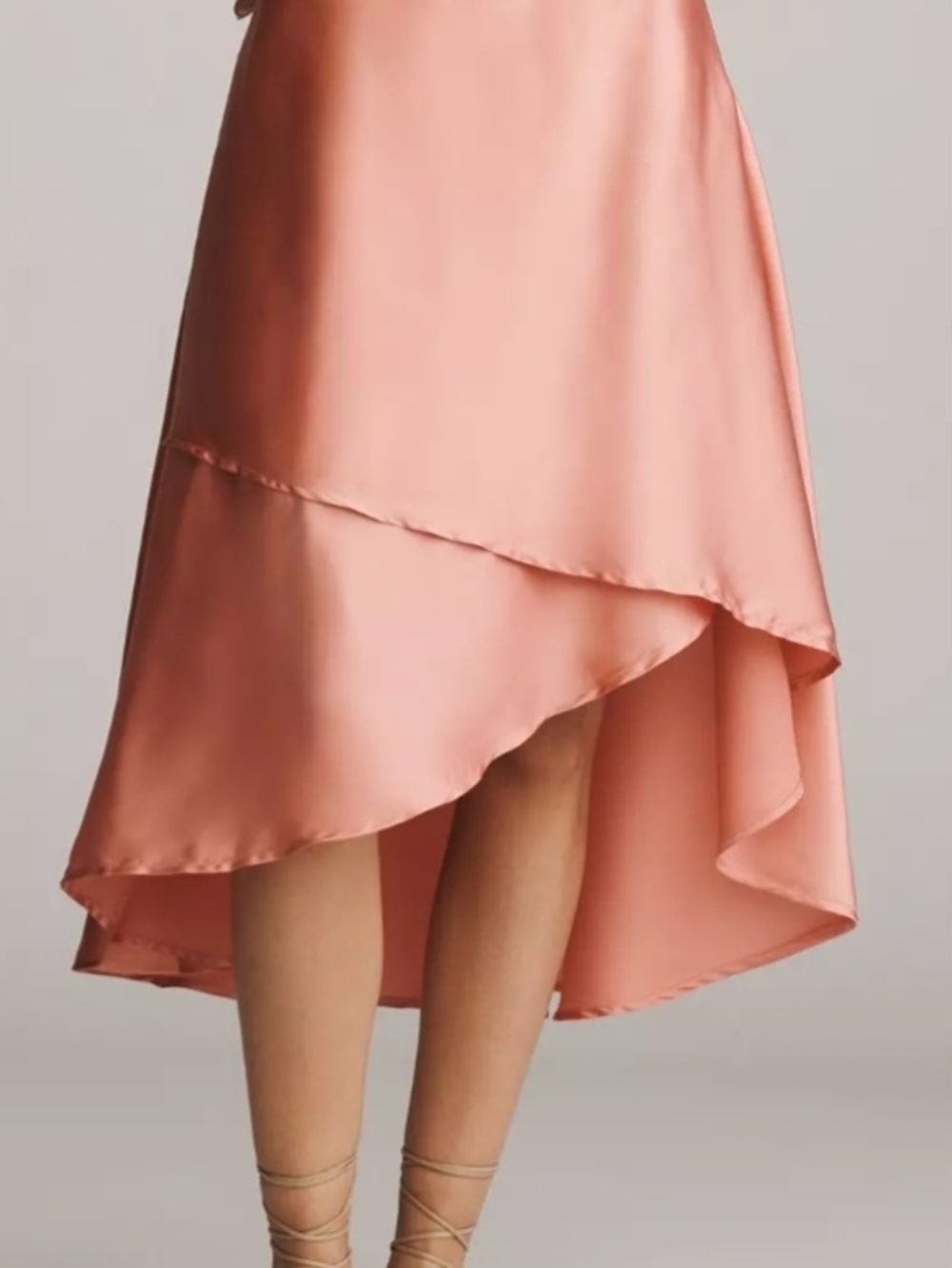 New Anthropologie Silky High-Low Midi Skirt Size 6